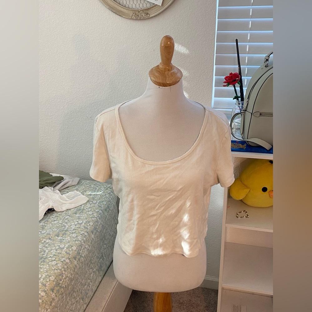 American Eagle Cropped Coquette top